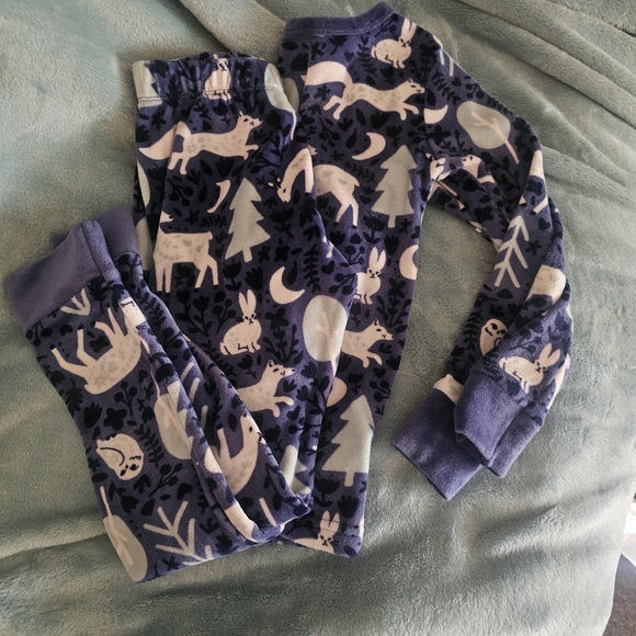Cat & Jack Blue Animal Print Pajama Set - Picture 3 of 11